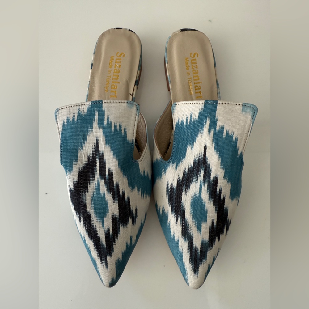 SUZANI ART Shoes Ikat Mules Slippers Shoes 39/9